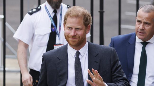 Prince Harry arrives at the Royal Courts of Justice in March for a lawsuit against Associated Newspapers, publisher of the Daily Mail. Picture: Getty Images.