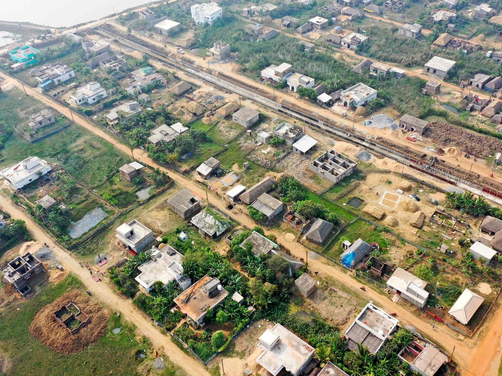 A resettlement colony for people from the coastal village of Satabhaya affected by the rising sea, in Bagapatia of Kendrapara district, in India's eastern state of Odisha. Picture: Jalees ANDRABI / AFP