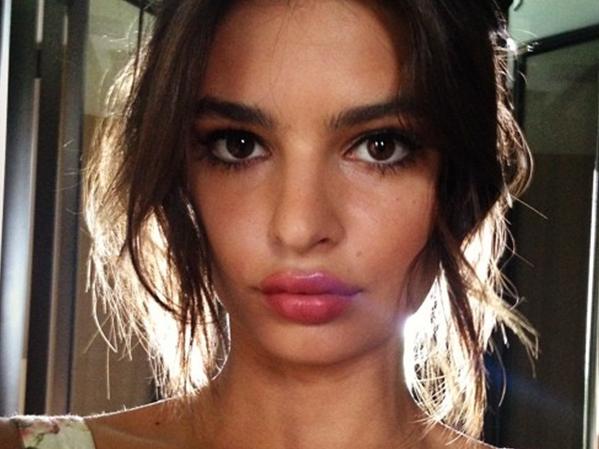 Model Emily Ratajkowski posts, "All ready for D&G! Serious face for Milano." Picture: Instagram