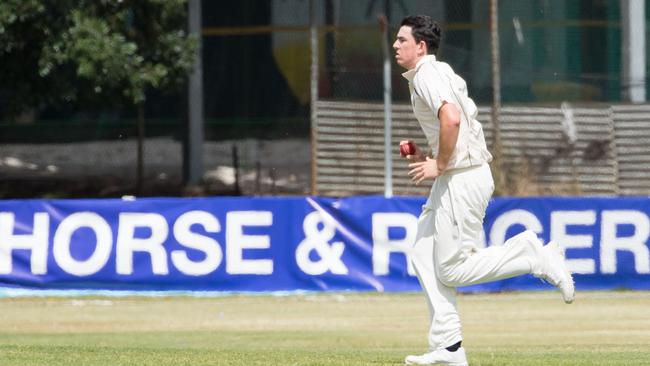 Noah McFadyen, the Nudgee captain,coming into bowl for Norths this season.