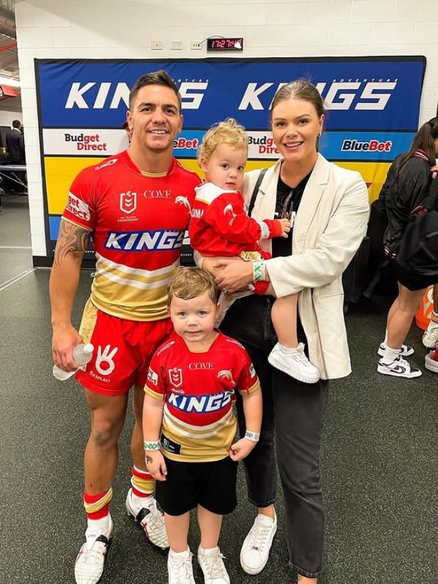 Kodi Nikorima's wife Bree didn't think the game should go ahead. Photo: Instagram.