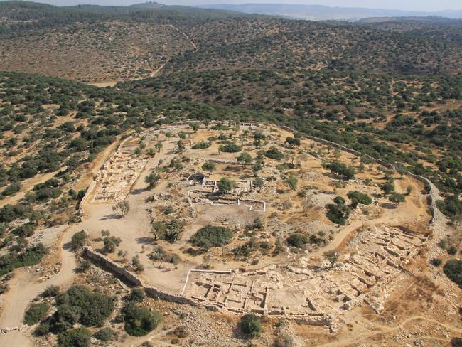 King David’s palace? These ruins at Khirbet Qeiyafa have been linked to the biblical city of Shaarayim. Source: Israel Antiquities Authority