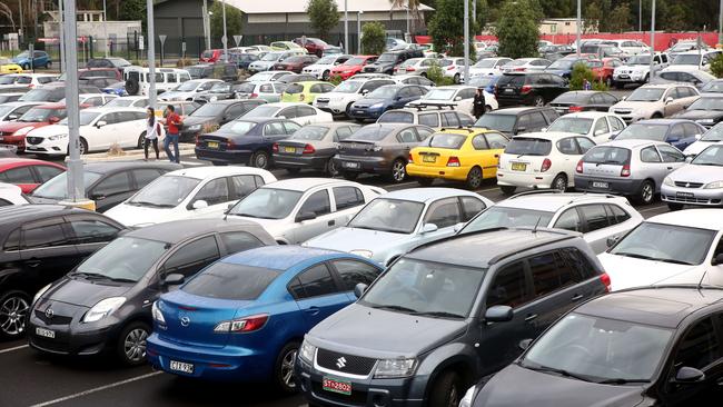 A chock-a-block carpark at Penrith station. Photo Chris Pavlich