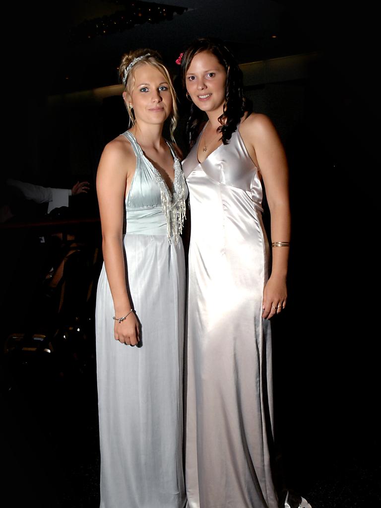 Samantha Nowland and Mandy Konieczny at the 2009 Palmerston High School formal at SkyCity. Picture: NT NEWS