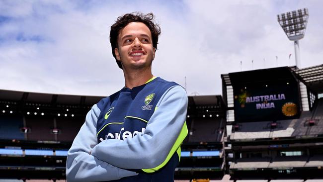 Sam Konstas will make his debut in the Boxing Day Test. Picture: William West / AFP