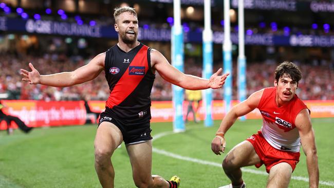 Jake Springer was impressive for the Bombers. Picture: Cameron Spencer/Getty Images