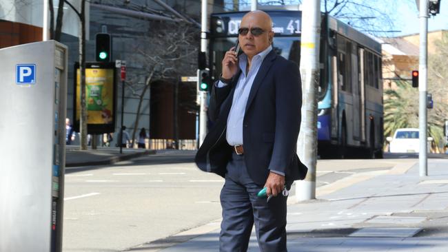 AMP Capital executive Boe Pahari, who is at the centre of sexual harassment allegations, near AMP’s offices in Sydney on Thursday. Picture: Britta Campion