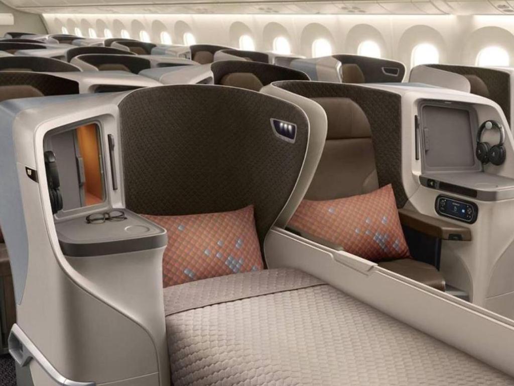 Fully reclinable seats? Yes please. Picture: Singapore Airlines