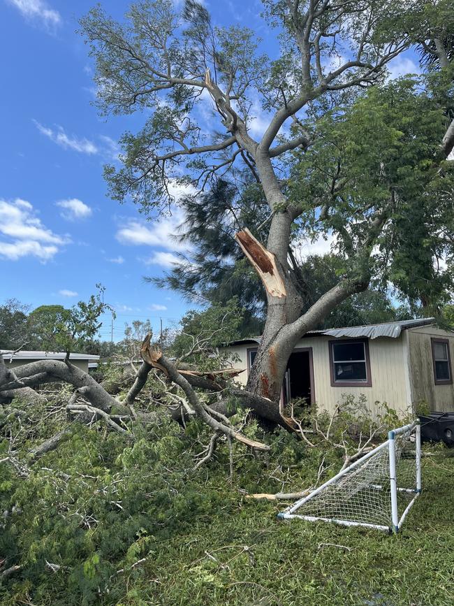 Damage to Matthew Leyshon’s property. Picture: Supplied