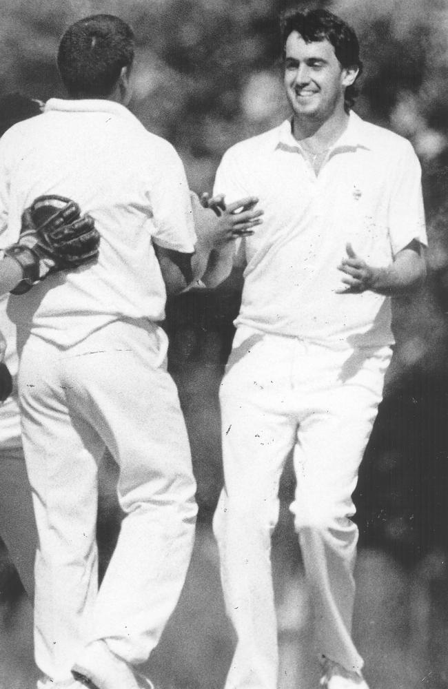 Craig Fildes takes a wicket for PINT in September, 1988. Picture: File