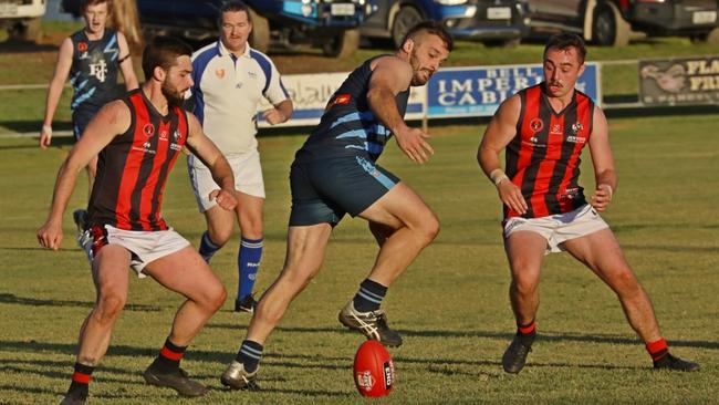 Imperial forward Johnny Boras is leading the state for goals in A grade competitions. Picture: Doug Stilgoe