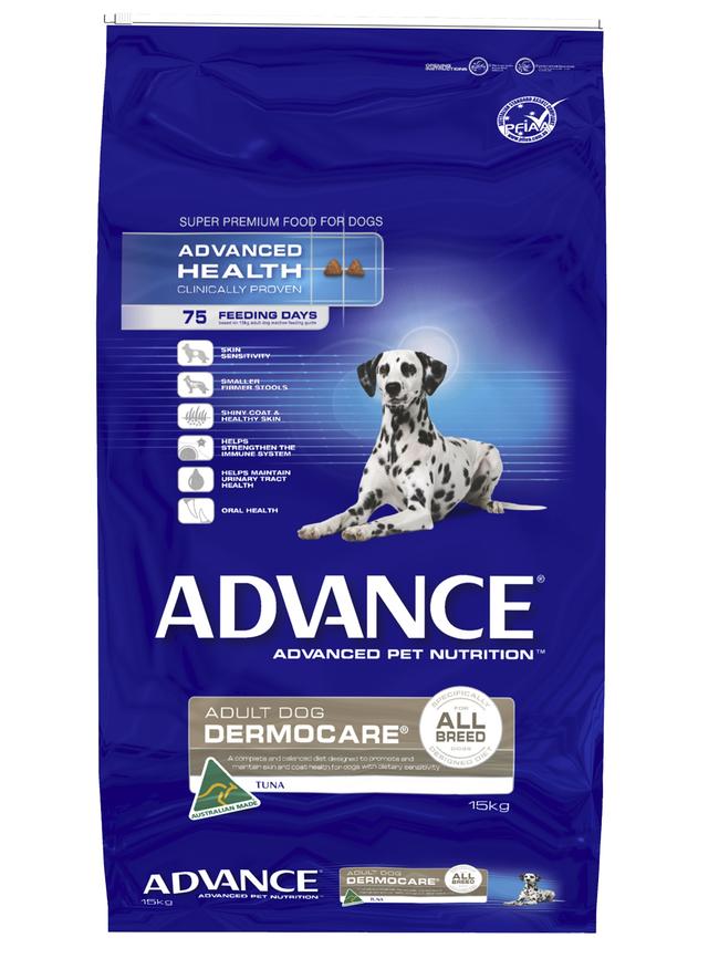 Advance Dermocare dry dog food.