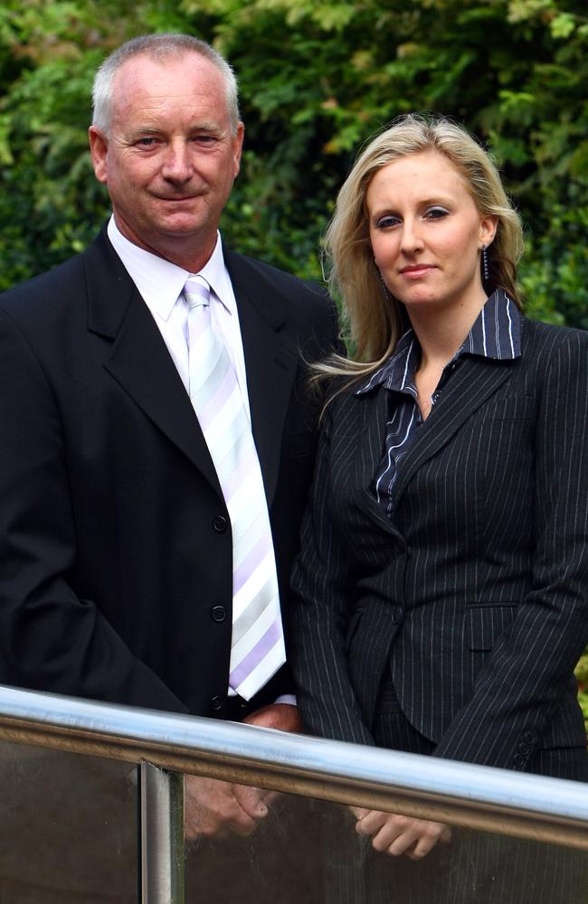 Bronwyn Winfield’s brother Andrew Read an one of her daughters Chrystal Winfield. Picture: Brad Hunter