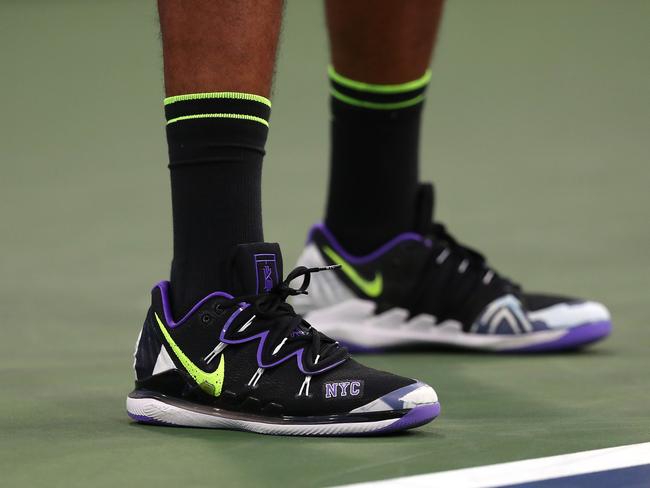 Kyrgios also had special edition NYC shoes. (Photo by Mike Stobe/Getty Images)