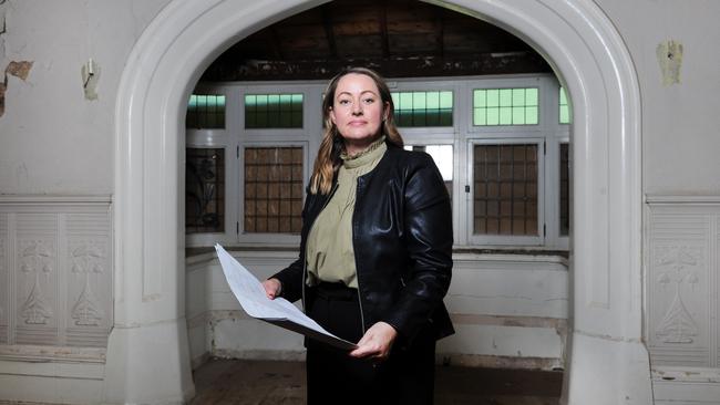 Fiona Fiorinotto inside historic mansion Davaar House on South Terrace. Picture: Michael Marschall