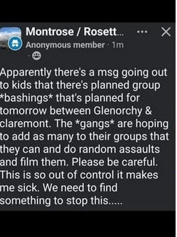 Social media posts claiming knowledge of plans for violence on Wednesday.