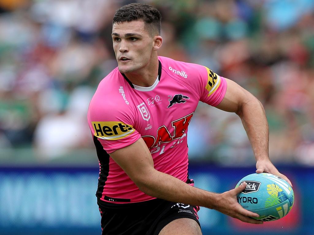 Nathan Cleary and his Panthers face the Roosters, Storm and Raiders within the first five rounds of 2020. Picture: AAP Image/Richard Wainwright