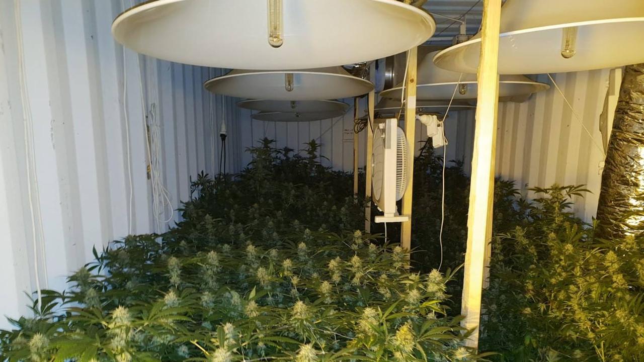 Photos of the bunker show the hydroponic set-up at East Kurrajong where 164 cannabis plants were discovered. Picture: NSW Police