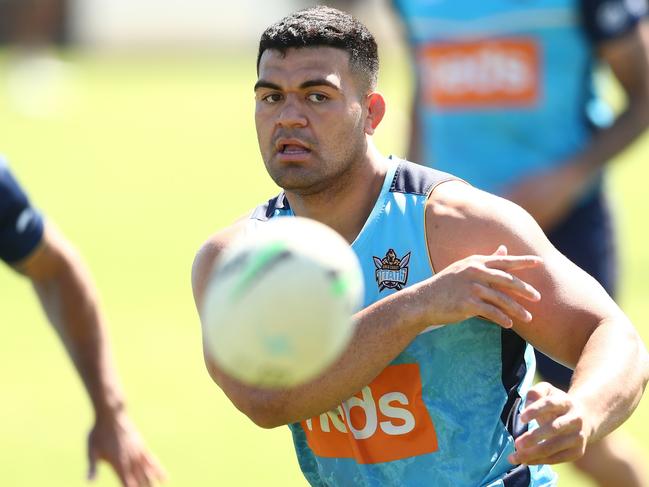 David Fifita broke the Titans’ try-scoring record. Picture: Chris Hyde/Getty Images