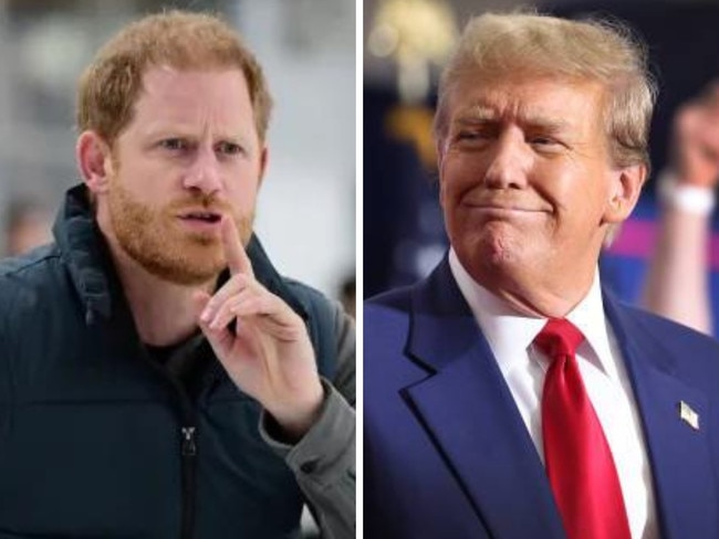 Prince Harry and Donald Trump. Picture: Getty.