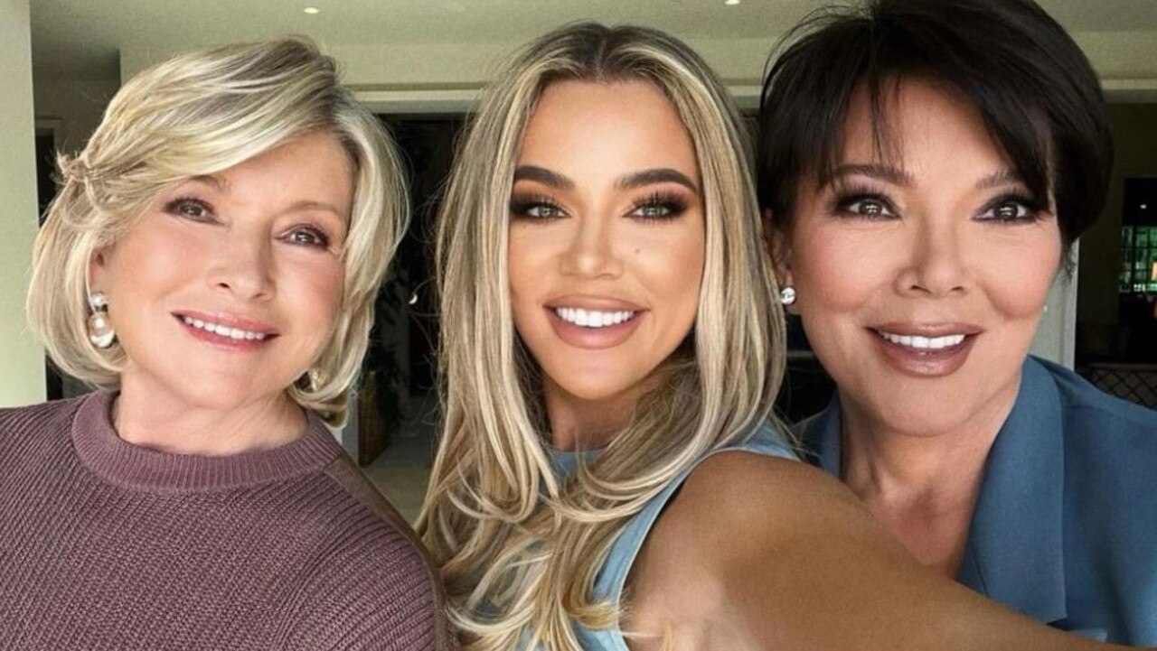 Khloe Kardashian’s Instagram was flooded with comments from fans accusing her of Photoshopping her selfies with Martha Stewart and Kris Jenner. Picture: Instagram/khloekardashian