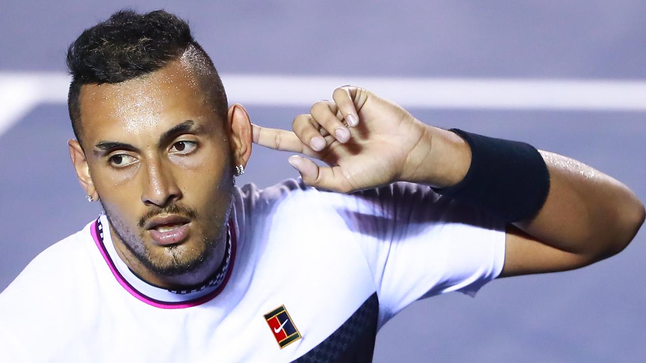 Nick Kyrgios signals he is all ears after his epic win over Rafael Nadal.
