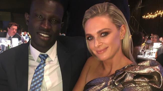 Majak Daw and Emily McKay at last year’s club best and fairest.