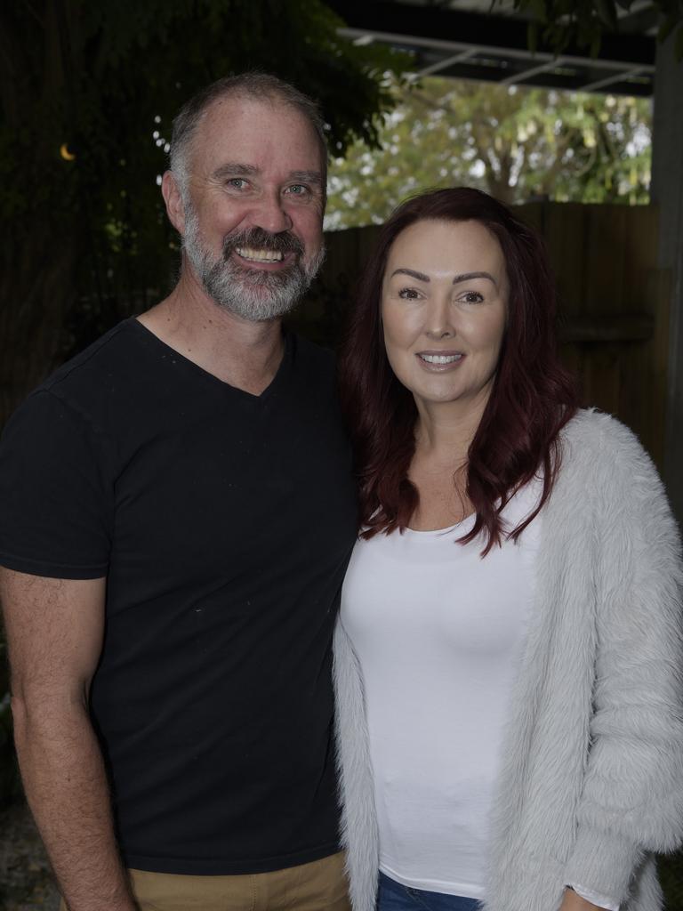 Joe and Kerrie Boothey. People page - Evan Hocking, Jarryd Goundrey and Alex Keen featured in a comedy event held at Bobby Dre Mexican in Pakington Street on Sunday afternoon. Picture: Alan Barber