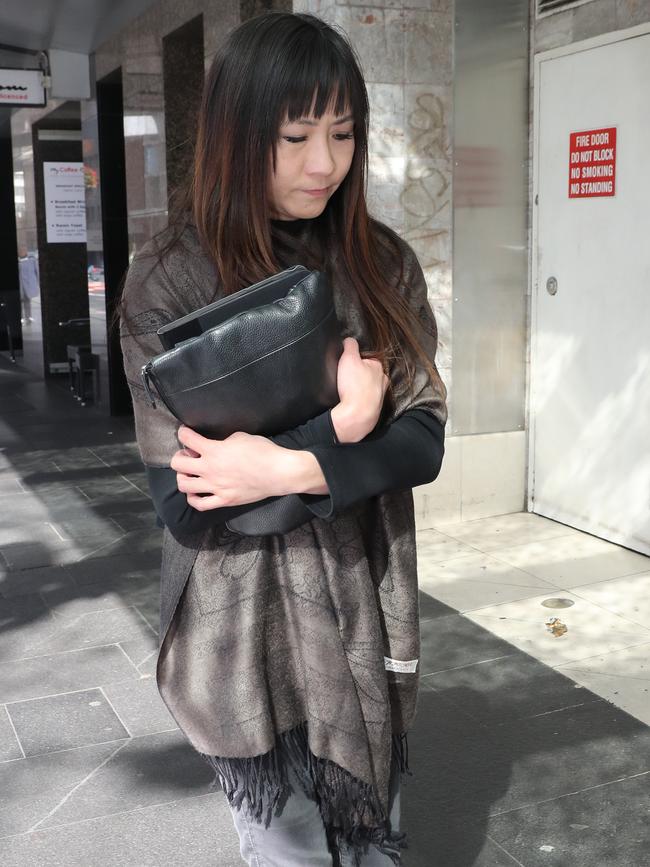 Rachel Jim leaving Sydney’s Downing Centre Court: Picture: Richard Dobson