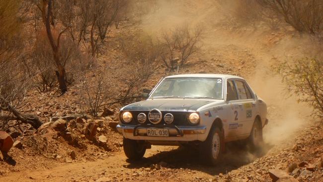 Rob Searle makes short work of a rocky climb out of Arkaroola. Picture: Roderick Eime