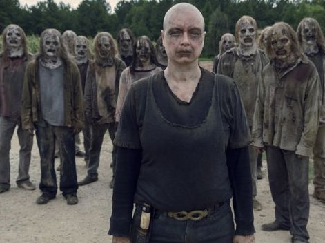 Alpha (Samantha Morton) in The Walking Dead and her Whisperers.