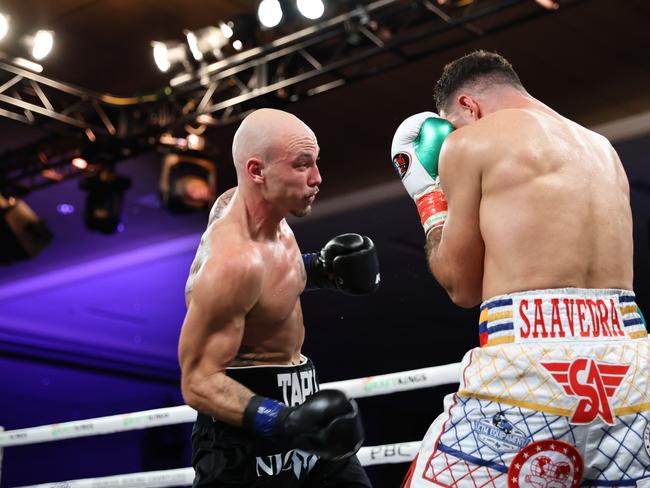 Mateo Tapea drew with Saavedra. Picture: Tom Pombart / No Limit Boxing