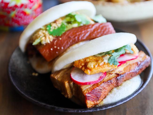 The slow braised pork belly bao. Picture: Jenifer Jagielski