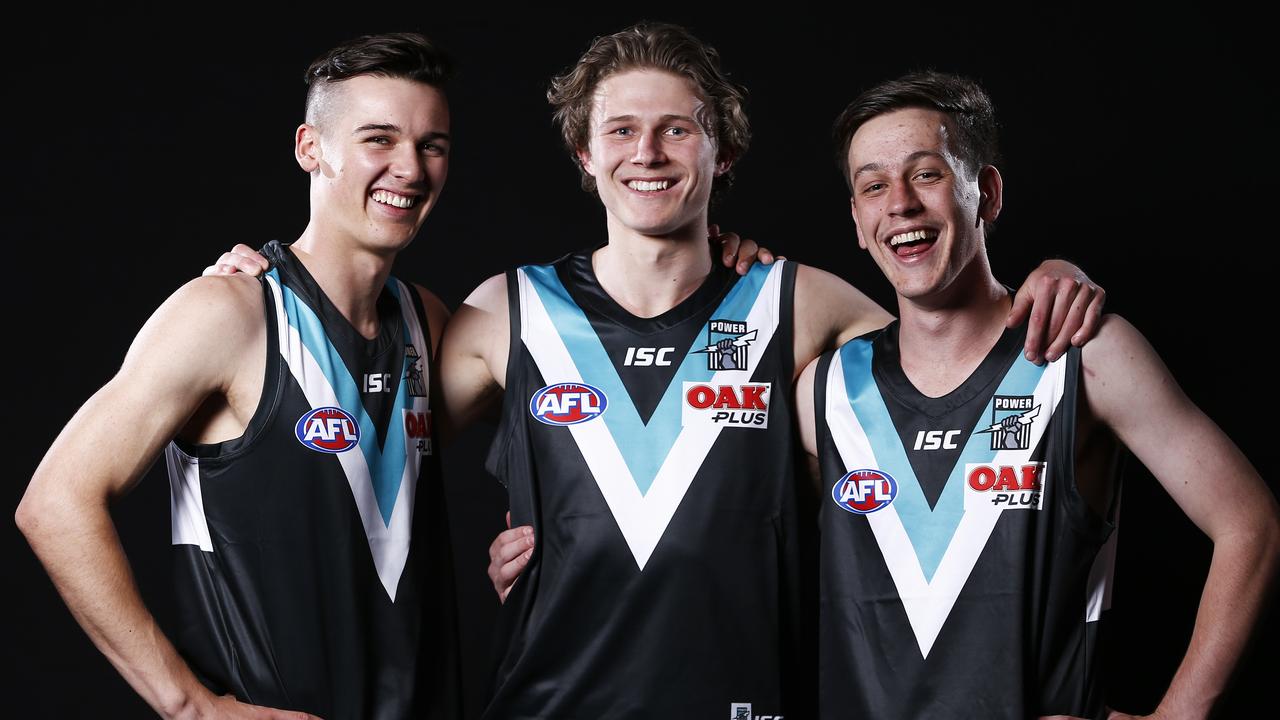 Port Adelaide has re-signed their talented draft trio. Photo: Daniel Pockett/AAP Image.