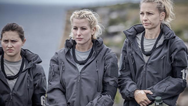 Melissa Wu, Riana Crehan and Anna Heinrich on SAS: Australia 2022. Picture: Supplied/Ch7