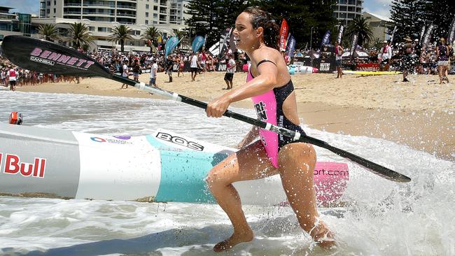 Jordy Mercer in action during the ironwoman final at Cronulla last season.