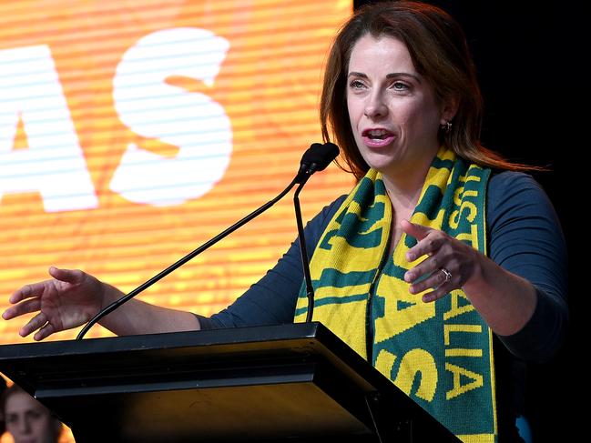 Federal Minister for Sport Anika Wells is considering whether netball should be granted a remaining $17m in funding. Picture: Bradley Kanaris/Getty Images