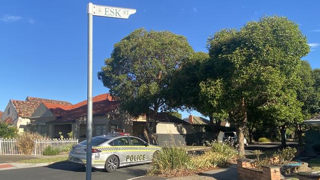 A car has crashed into a parked car at Cumberland Park, on Esk Street. Picture: Dixie Sulda