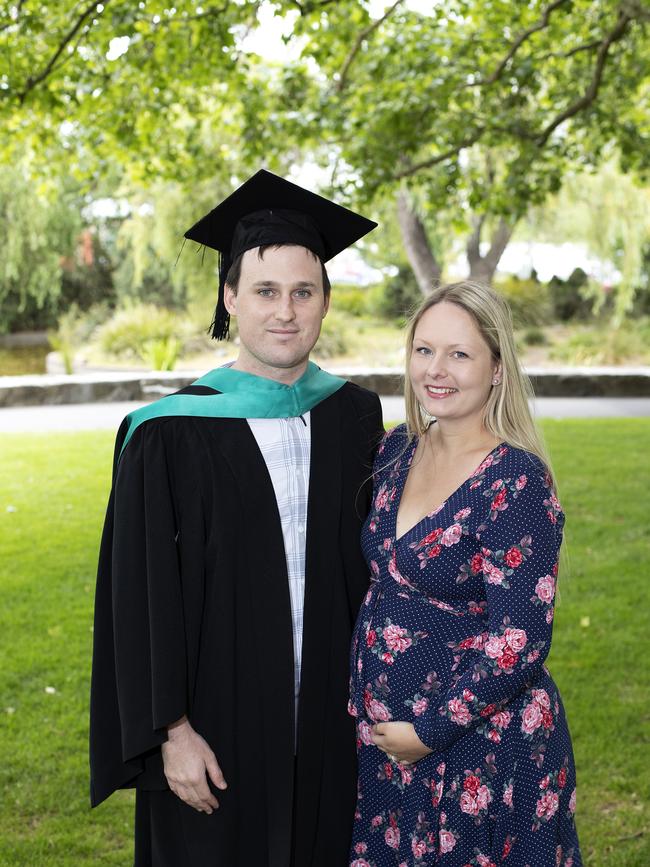 Ike Sulzberger and Maddison Sulzberger at the UTAS Graduation at Launceston. PICTURE CHRIS KIDD
