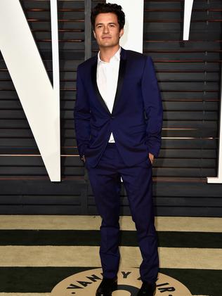 Orlando Bloom attends the 2015 Vanity Fair Oscar Party.