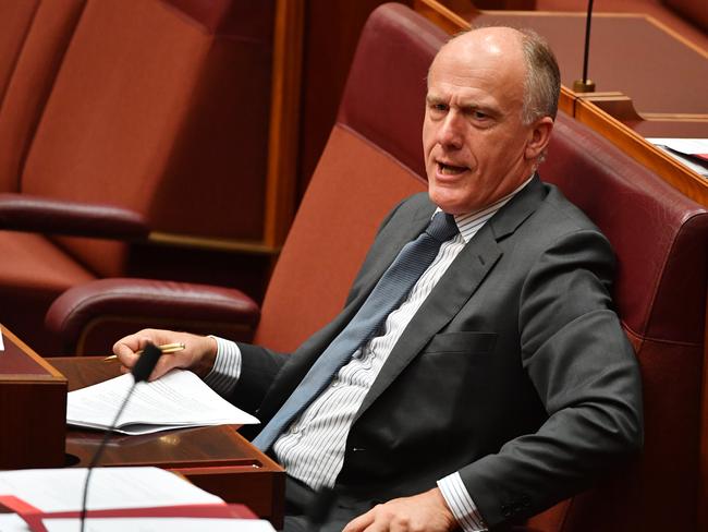 Senator Eric Abetz says the violent incident wasn’t typical of the ‘Yes’ campaign but highlights the general “ugliness“ of the movement. Picture: AAP