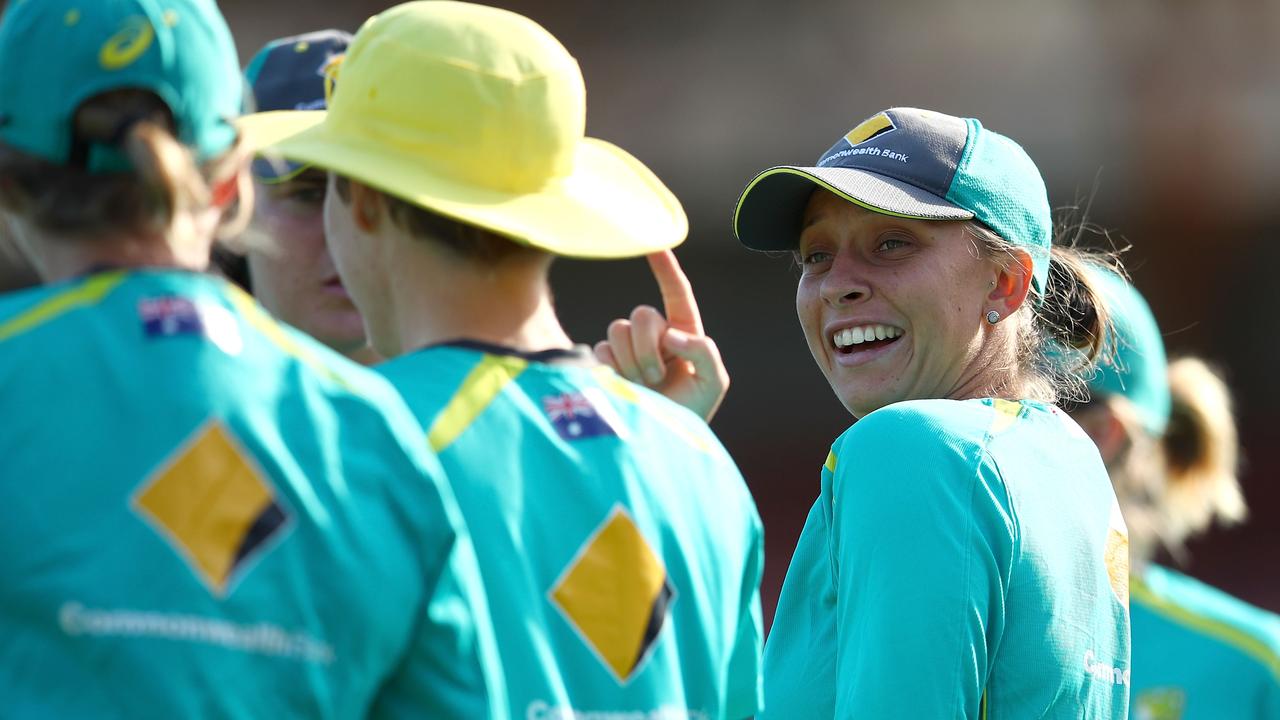 Ashleigh Gardner (right) did not know Australia had a women’s cricket team growing up.