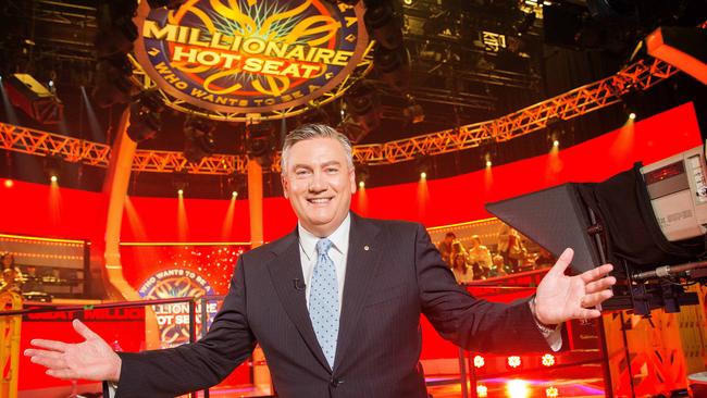 Eddie McGuire, pictured at the Channel Nine studio, Docklands. Picture: Mark Stewart