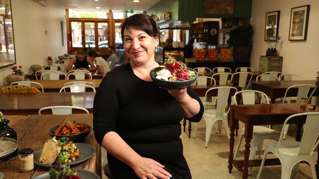 Silvia Hart in her new Seasonal Garden Cafe in Norwood. Photo: Calum Robertson