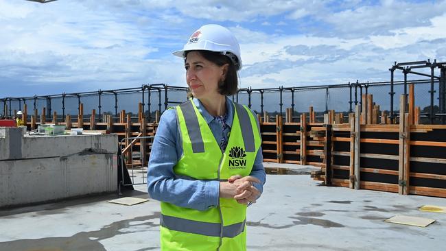 Gladys Berejiklian touring the Campbelltown Hospital Redevelopment. Picture: POOL