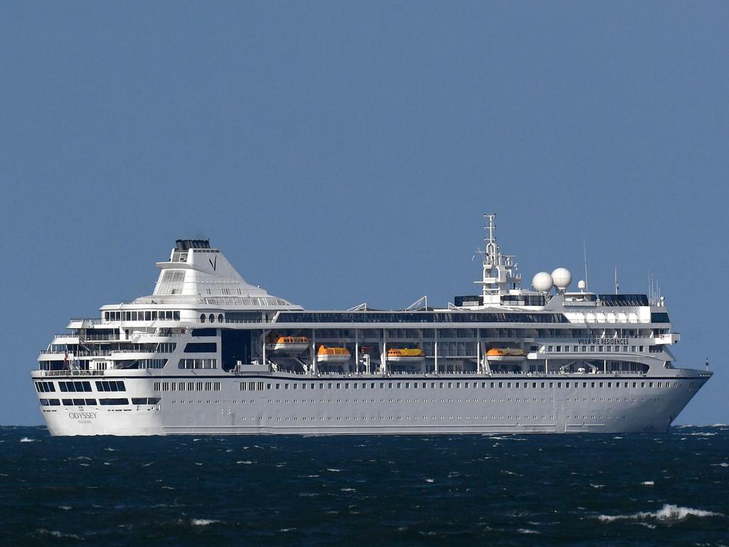 The Odyssey cruise ship that was stuck in Belfast has finally set sail. Picture: Charles McQuillan/Getty Images