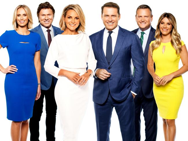 Today Show hosts: Sylvia Jeffreys, Richard Wilkins, Georgie Gardner, Karl Stefanovic, Tim Gilbert and Natalia Cooper. Picture: Supplied