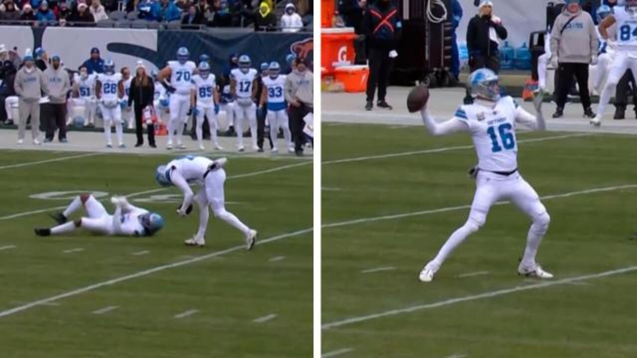 Lions run fake fumble play to perfection