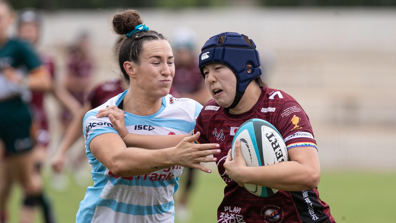 Maya Stewart was a try hero in the match. Picture: Julian Andrews