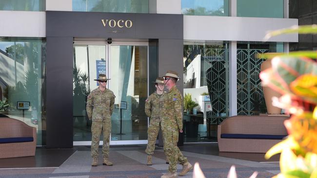 The Army outside Voco Hotel. Picture Glenn Hampson.